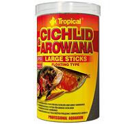 Cichlid&AROWANA Large Sticks 1000ml / 300g - Alimento Que Potencia el Color para cíclidos Grandes y arawanas Adultas