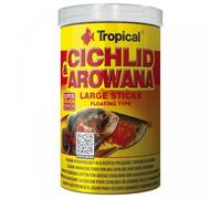 Cichlid&AROWANA Large Sticks 250ml / 75g - Alimento Que Potencia el Color para cíclidos Grandes y arawanas Adultas