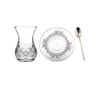 CiCi HOME Timeless Premium - Juego de vasos de té turcos (18 piezas)