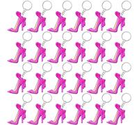 CiciBear Paquete de 24 decoraciones de fiesta de tacón alto rosa para baby shower, cumpleaños de niños, fiesta de maquillaje para niñas, soltero, compromiso, boda, despedida de soltera, revelación de género