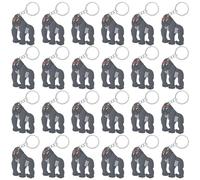 CiciBear Paquete de 24 llaveros de gorila para decoración de fiesta para invitados, fiesta temática de animales salvajes, baby shower, fiesta escolar, cumpleaños de niños del zoológico, multi-color,