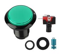 ciciglow Botones De Arcade, Botón Pulsador Iluminado con LED De Cúpula De 46 Mm, Interruptor De Botones De Arcade, Reemplazo Juegos De Máquina De Botón, Pieza De Bricolaje para(Verde)