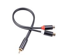 ciciglow Cable Divisor de Audio, Cable Adaptador de Audio 1 Macho a 2 Hembra, Cable Amplificador de Altavoz Cable de Extensión de 0,98 Pies