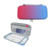 ciciglow Case de Transporte para 2, Travel Portable All Bag Protectora de Almacenamiento Duro con 10 Bolsillos de Tarjetas de Juego, Compartimento de Malla Interna (Azul Rojo)