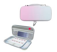 ciciglow Case de Transporte para 2, Travel Portable All Bag Protectora de Almacenamiento Duro con 10 Bolsillos de Tarjetas de Juego, Compartimento de Malla Interna (Rosa Verde)