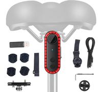 ciciglow Combo de Cámara de Luz Trasera para Bicicleta, Cámara para Bicicleta con Luz Trasera Compatible con Grabación en Bucle, Detección de Vehículos de Vídeo en Tiempo Real 1080P para
