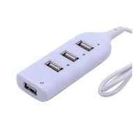 ciciglow Concentrador USB 2.0 de 4 Puertos, Alimentado por Bus USB, Concentrador Divisor Y Expansor USB 2.0 Multipuerto Portátil, Concentrador USB de Viaje Pequeño, Plug & Play para Computadora PC