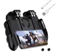 ciciglow Controlador de Juego Móvil, Controlador de Juego Móvil PUBG, Agarre de Juego, Teléfono Inteligente, Controlador de Juego de Teléfono con Ventilador de Refrigeración