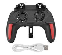 ciciglow Controlador de Juegos Móvil, Controlador de Juegos Móvil PUBG, Agarre para Juegos, Teléfono Inteligente, Controlador de Juegos con Dos Ventiladores de Refrigeración(2500 mah)
