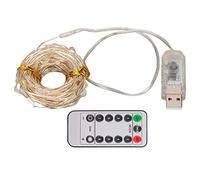 Ciciglow Cortina de Ventana LED Con Control Remoto - 10m 100 Luces de Hadas USB 8 Modos Para Decoración de Jardín, Casa y Fiesta Interior