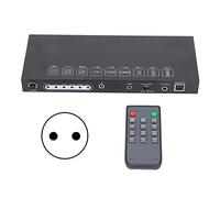 ciciglow Divisor Extensor HDMI, 4K HD 1x4 Empalmador de Video de Interfaz Multimedia de 4 Puertos, a 30Hz 300MHz Controlador de Pared de Video LED Apto para Conferencias (100-240V)(E.U. Plug)