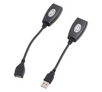 ciciglow Extensor USB sobre Ethernet, Adaptador USB 2,0 a RJ45 de 19x2,9 Cm y 18x2,9 Cm, Extensión de Cable LAN RJ45 para Cable de Conexión Cat5 Cat6