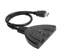 ciciglow Interfaz Multimedia de Alta definición, Cable Adaptador Divisor HDMI 3 Puertos 4K HDMI 3x1 Splitter Hub Box Splitter con Cable Soporta Full HD 4K