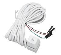 ciciglow Interruptor de Alimentación de PC, Cable Adaptador de Control de Fuente de Alimentación Externa, Botón Mecánico de Encendido y Apagado con Interruptor Azul Retroiluminado para