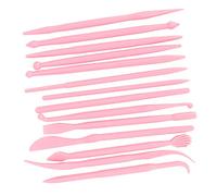 ciciglow Juego de Herramientas de Modelado de Polímeros, 14 Uds., Instrumentos de Escultura de para Manualidades, Ergonómico, Portátil, Tamaño de 12cm (PINK)