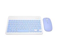 ciciglow Juego de Ratón y Teclado Inalámbrico, Combinación de Ratón y Teclados de Ordenador de 10 Pulgadas para Tableta y Teléfono Móvil (Blue)