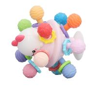 ciciglow Juguete de Bola con Sonajero para la Dentición con Diseño Multifuncional para Actividades de Agarre del bebé, Material Plástico Suave