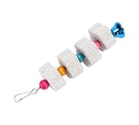 ciciglow Juguetes para Masticar Loros, Molienda de Pico de Piedra Mineral No Tóxica, Cuidado de los Dientes de Animales Pequeños, Juguete Colgante de 19,5 Cm de Largo