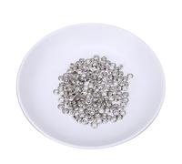 ciciglow Kit de 100 Ojales de Latón para Manualidades y álbumes de Recortes, Ideal para Bolsos, Cinturones y Ropa en Tamaño de 4 Mm (SILVER)