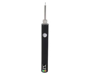 ciciglow Kit de Bolígrafo para Quemar Hilos, Recargable, Bolígrafo de Cauterización Inalámbrico con Punta de Repuesto, Quemador de Cordones para Abalorios con Pantalla Digital para Hacer (BLACK)