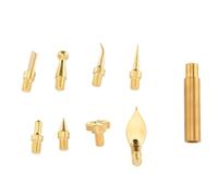 ciciglow Kit de Herramientas de Accesorios para Impresora 3D, 8 Cabezales de Corte de Latón, Puntas de Herramientas de Acabado de Impresión 3D con 1 Conector