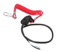 ciciglow Kit de Interruptor de Parada de Motor Estilo Clip con Cordón Extendido, Ideal para Barcos y Motocicletas, Material ABS, Diseño de Bucle Rojo