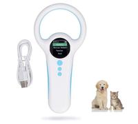 ciciglow Lector de Etiquetas para Mascotas, Pantalla LED Orgánica Escáner de Identificación de Chip para Mascotas Portátil Conexión de Datos USB para Escáner de Etiquetas de Animales sin
