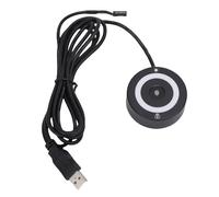 ciciglow Lector de Huellas Dactilares USB Portátil, Escáner Biométrico Compatible con Tacto de 360°, Escáner de Huellas Dactilares de Reconocimiento Rápido con Luz RGB para PC y