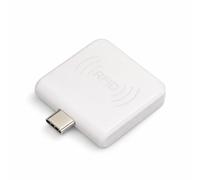 ciciglow Lector de Tarjetas de Teléfono Móvil con Identificación RFID, Lector de Tarjetas de Crédito Tipo C de 125 Khz con Zumbador Incorporado, Escáner de Inteligentes s (White)