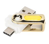 ciciglow Lector de Tarjetas TF, Lector de Tarjetas de Memoria Portátil, de TF 2 en 1 a Adaptador USB Soporte Plug and Play Compatible con Teléfono Móvil TypeC OTG (Yellow)