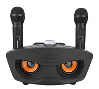 ciciglow Máquina de Karaoke para Niños Y Adultos, Altavoz Bluetooth Home KTV Karaoke con 2 Micrófonos Inalámbricos, Altavoz de Batería Recargable, Kit de Karaoke para el Hogar, Fiesta(Negro)
