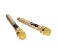 ciciglow Micrófono Inalámbrico de Bobina Móvil para Karaoke, Micrófono de Mano Fácil de Usar para Conferencias, Adecuado para Equipos de Interfaz de 6,35 Mm (GOLD)