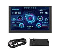 ciciglow Mini Pantalla IPS USB de 5 Pulgadas, PC CPU GPU RAM Monitor de Datos USB Type C Caja de la Computadora Monitor Secundario para AIDA64, Pantalla de Visualización de Temperatura