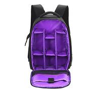 ciciglow Mochila para Cámara, Mochila Fotográfica de Gran Capacidad, Inserto Acolchado, Bolsa para Cámara Profesional, Divisores Desmontables Ajustables (Purple)