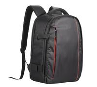 ciciglow Mochila para Cámara, Mochila Fotográfica de Gran Capacidad, Inserto Acolchado, Bolsa para Cámara Profesional, Divisores Desmontables Ajustables (Rojo)