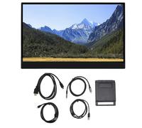 ciciglow Monitor Portátil, Pantalla Táctil IPS de 15,6 Pulgadas, 2,5 K, Monitor para Ordenador Portátil de 144Hz, HDMI, Tipo C, Pantalla de Visualización Portátil para PC Portátil