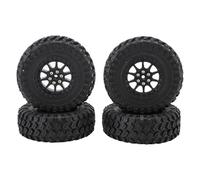 ciciglow Neumáticos para Automóvil RC, Neumáticos para Ruedas de Goma para Autos de Control Remoto MN82 y LC79 con Tracción y Durabilidad Mejoradas (Black)