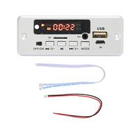 ciciglow Placa Decodificadora de MP3 USB, Módulo de Grabación Bluetooth Estéreo de Coche de 12 V con Amplificador de Potencia de 2x5 W Radio FM Incorporada Y Función de Memoria(Plata)