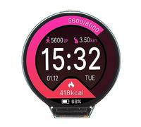 ciciglow Placa MCU RP2040, Módulo LCD Redondo Táctil de 1,28 Pulgadas 240 × 240 Píxeles Pantalla LCD en Color de 65 K Placa de Desarrollo de Microcontrolador para Pico