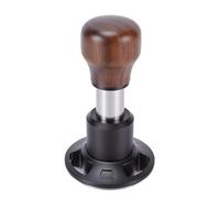 ciciglow Prensa de Espresso con Resorte de Presión Constante de 58,5 Mm, Herramienta de Prensa de Acero Inoxidable con Mango de Nogal y Base Roscada para el Hogar