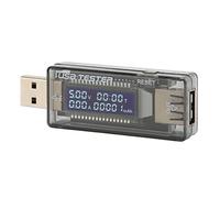ciciglow Probador Digital USB, Pantalla LCD DC 3.5-20V 0-3.3A Probador de Voltaje y Corriente Cargador USB Multímetro Compatible con QC2.0, para Cables USB A, Computadoras Portátiles,