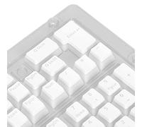 ciciglow Pudding Keycaps, 129 Teclas PBT Juego de Teclas de Dos Colores con Capa Translúcida PBT Moldeo por Inyección de Dos Colores Teclas de Teclado DIY para Teclados Mecánicos para Juegos(Blanco)