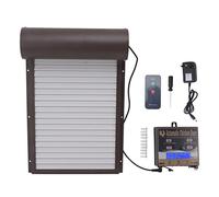 ciciglow Puerta Automática de Gallinero, Abridor de Puerta de Gallinero Automático Eléctrico, Puerta Avícola Automática Alimentada por Batería con Adaptador de Corriente, (Marrón)