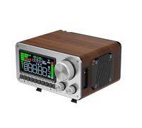 ciciglow Radio Inteligente Multibanda, Radio de Madera con Altavoces Duales y Pantalla HD, Reproductor de Audio BT 5.2 Batería Incorporada para Recepción FM/MW/SW/V.UHF/Air/WB (Repetidor de señal