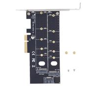 ciciglow Tarjeta Adaptadora PCIe a M.2, TXB044 Tarjeta de Expansión PCIEx4 a 2 Puertos M.2 (Clave M y Clave B) para PC de Escritorio