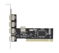 ciciglow Tarjeta de expansión PCI, 4 x Adaptador de concentrador PCI a USB 2.0 Convertidor de Alta Velocidad de hasta 480 MB/s Accesorios universales para PC General