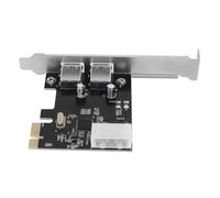 ciciglow Tarjeta de Expansión PCIe a USB3.0, 2 Puertos USB 3.0, Interfaz PCIe X1, Ampliamente Compatible, Amplia Aplicación, Gran Potencia de 4 Pines