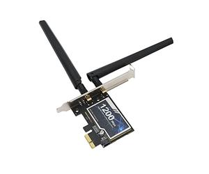 ciciglow Tarjeta PCIe Ethernet, Tarjeta de Red PCIe BT 4,0 V para 7, para 8, para 10, Compatible con PCI Ex1/x4/x8/x16, 2,4G 5G Estable Conexión a Internet