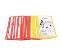ciciglow Tarjetas Flash Musicales de 50 PCS, Tarjetas Flash Laminadas de Doble Cara, Tarjetas Flash de Piano de Doble Cara Codificadas por Colores para Principiantes, Profesionales