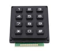 ciciglow Teclado 3x4, módulos de Teclado Negros con 12 Teclas, Teclado Externo Profesional para MCU